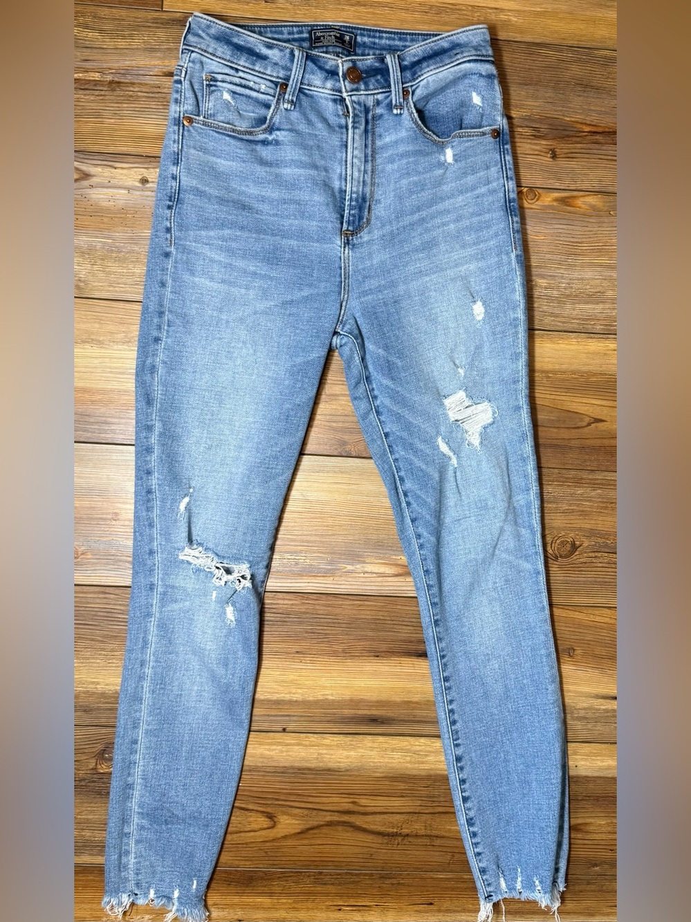 Abercrombie & Fitch Sz 26 2 Curve Love Super Skinny Ankle Jeans High Rise Womens